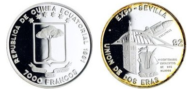 7000 francs CFA (Exposición Universal de Sevilla 1992)