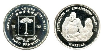 7000 francs CFA (Protección del Gorila)