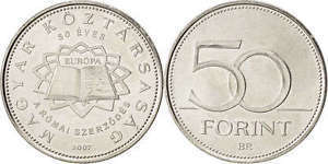 50 forint (50 Aniversario del Tratado de Roma)