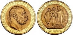 100 korona (40 Aniversario de la Coronación de Franz Joseph I)