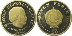 50 forint (150 Aniversario del Nacimiento de Ignác Semmelweis)