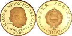 1.000 forint (150 Aniversario del Nacimiento de Ignác Semmelweis)