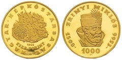 1.000 forint (400 Aniversario de la Muerte de Miklós Zrínyi)