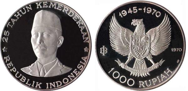 1.000 rupiah (25 Aniversario de la Independencia)