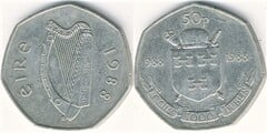 50 pence (1.000 Aniversario de Dublín)