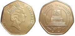 50 pence (Elizabeth II 3rd retrato )