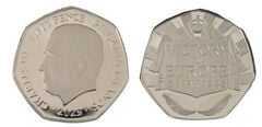 50 pence (80 Aniversario del fin de la Segunda Guerra Mundial en Europa)