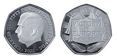 50 pence (Día de la Victoria en Europa)