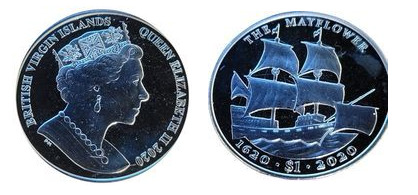 1 dollar (400 aniversario del viaje de Mayflowers)