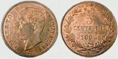 5 centesimi (Umberto I)