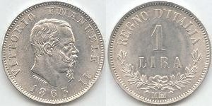 1 lire (Vittorio Emanuele II)