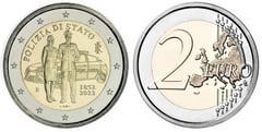 2 euro (170 Aniversario de la Policía Nacional Italiana)