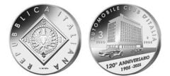 3 euro (120.º Aniversario de la Fundación del ACI - Automobile Club d’Italia)