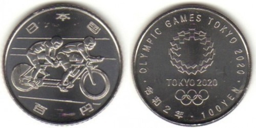 100 yenes (XVI Juegos Paralímpicos - 4 emisión - Ciclismo)