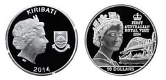 10 dollars (60 aniversario de la primera visita de la Reina a Australia)