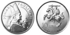 10 litu (Visita de Juan Pablo II)