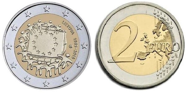 2 euro (30 Aniversario de la Bandera Europea)