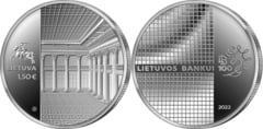 1,5 euro (Centenario del banco de Lituania)