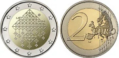 2 euro (Jardines de paja en Lituania)