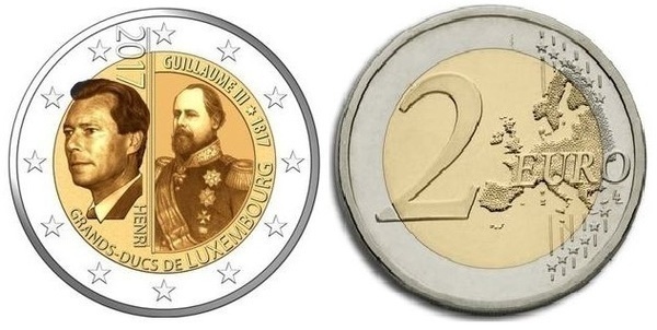 2 euro (200 Aniversario del Nacimiento del Gran Duque Guillermo III)