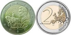 2 euros (175 aniversario de la muerte del Gran Duque Guillermo II)