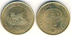 5 denari (50 Aniversario de la FAO)