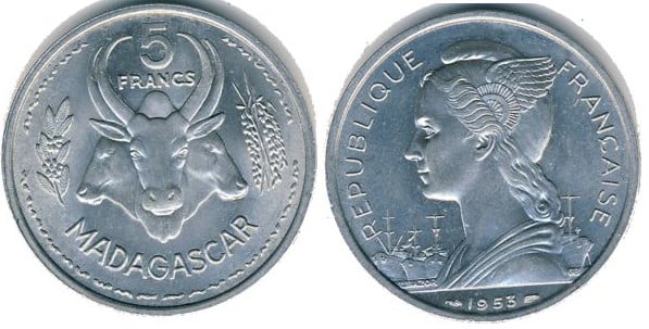 5 francs (Colonia Francesa)