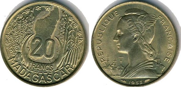 20 francs (Colonia Francesa)