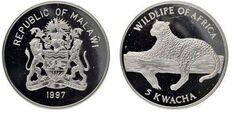 5 kwacha (Fauna de África - Leopardo)