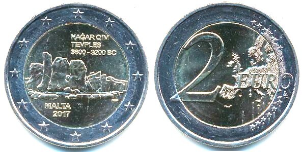 2 euro (Templos de Ħaġar Qim)