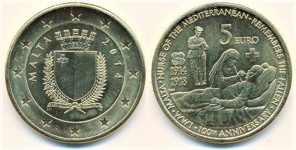 5 euro (100 Aniversario de la I Guerra Mundial)