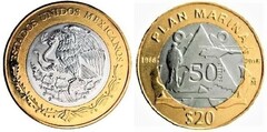20 pesos (50 Aniversario Plan Marina)