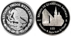 10 pesos (Estado de Queretaro ArteagaAcueducto.Santa Rosa de Viterbo)