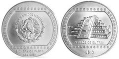 10 nuevos pesos-5 onzas (Pirámide de El Tajín)