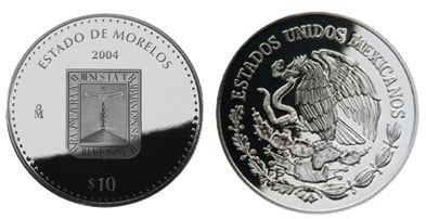 10 Pesos (Morelos Heráldica)