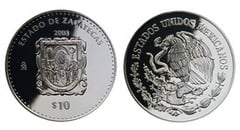 10 Pesos (Zacatecas Heráldica)