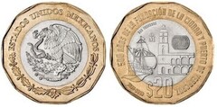 20 pesos (500 Aniversario de la Fundación de la Ciudad y Puerto de Veracruz)