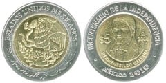 5 pesos (Bicentenario de la Independencia-Hermenegildo Galeana)