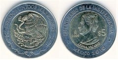 5 pesos (Bicentenario de la Independencia-Leona Vicario)