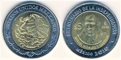 5 pesos (Bicentenario de la Independencia-Miguel Hidalgo y Costilla)