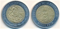 5 pesos (Centenario de la Revolución-Francisco I. Madero)