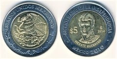 5 pesos (Bicentenario de la Independencia-Vicente Guerrero)
