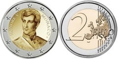 2 euro (200 Aniversario de la Ascensión al Trono de Honoré V de Mónaco)