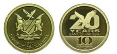 10 dollars (20 aniversario del Banco de Namibia)