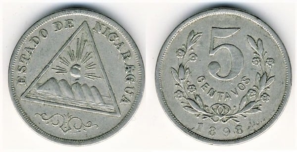 Moneda 5 centavos 1898 de Nicaragua ✓ Valor actualizado | Foronum