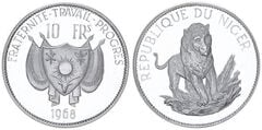 10 francos CFA (León /Ø36 mm)