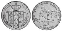 5 dólares (Final de la Copa Davis1989-Alemania/Suecia)
