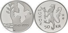 50 kroner (50 Aniversario del Final de la II Guerra Mundial)