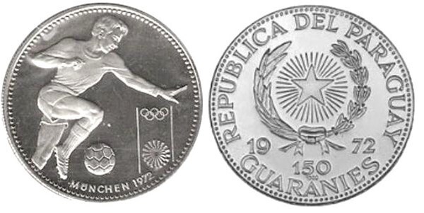 150 guaraníes (Olímpiadas Munich 1972-Futbol)