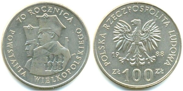 100 zlotych (70 Aniversario del Levantamiento de la Gran Polonia)